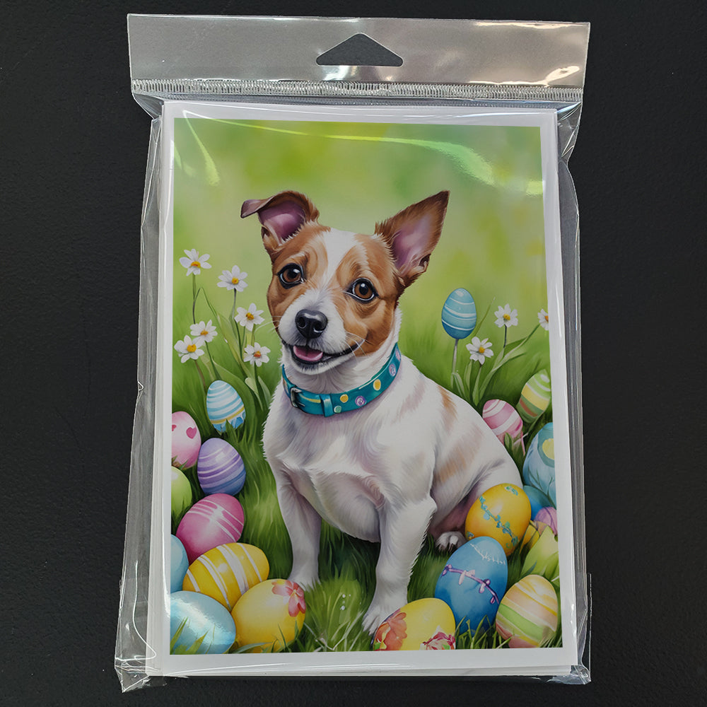 Jack Russell Terrier Easter Egg Hunt Greeting Cards Pack of 8