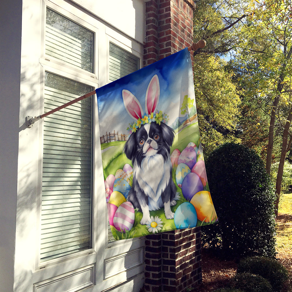 Japanese Chin Easter Egg Hunt House Flag