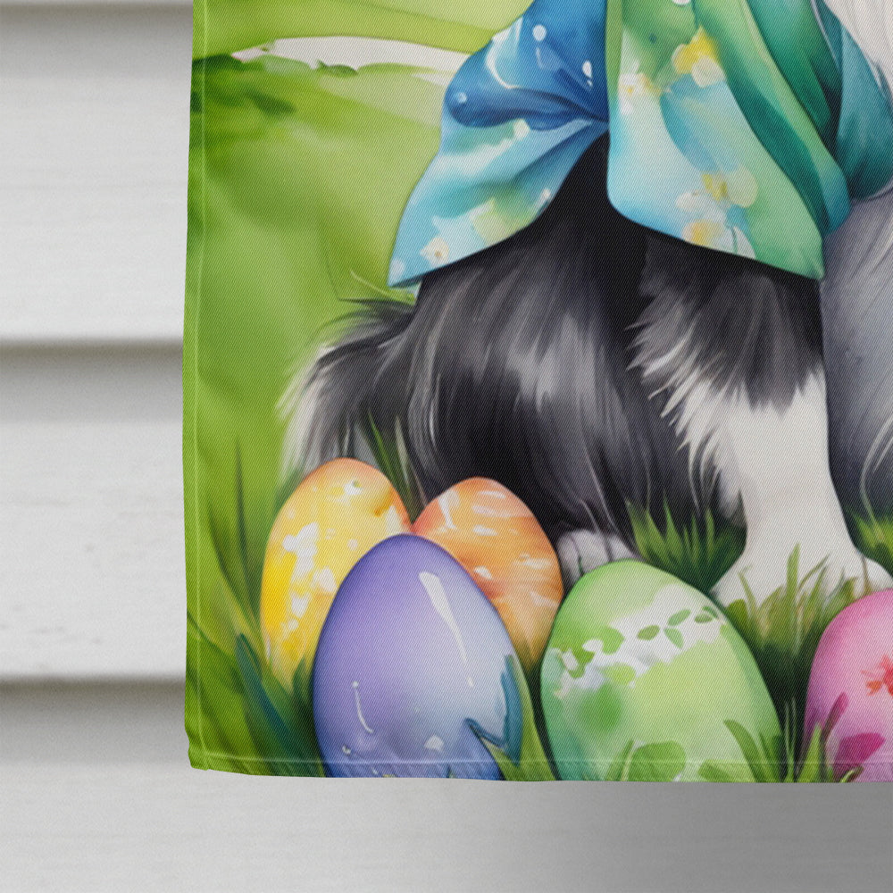 Japanese Chin Easter Egg Hunt House Flag