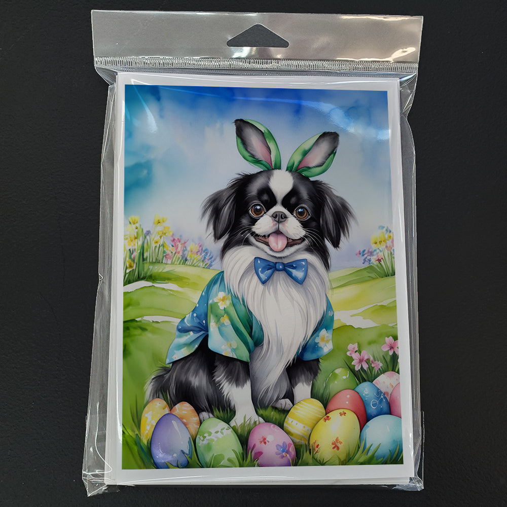 Japanese Chin Easter Egg Hunt Greeting Cards Pack of 8