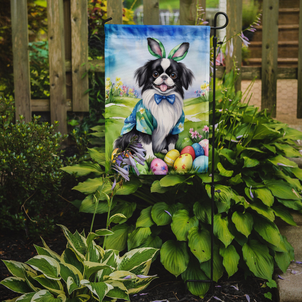 Japanese Chin Easter Egg Hunt Garden Flag