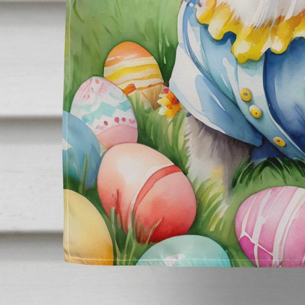 Keeshond Easter Egg Hunt House Flag