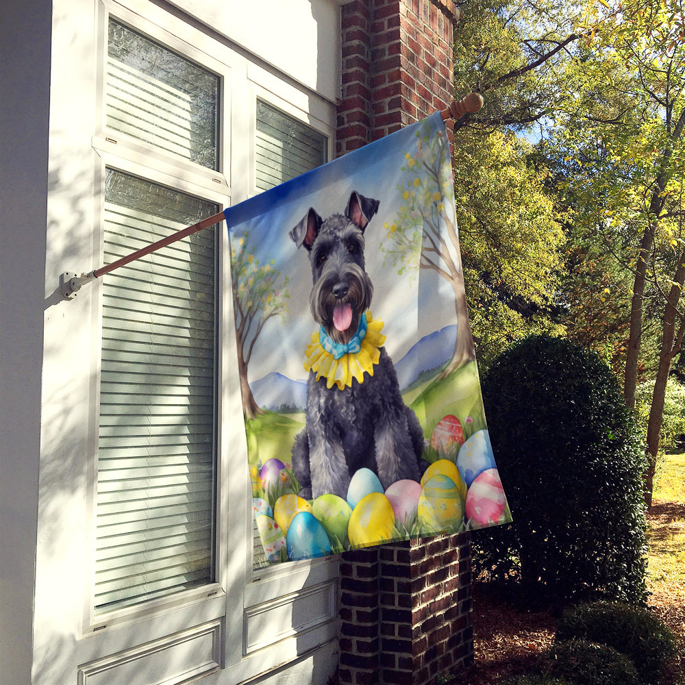 Kerry Blue Terrier Easter Egg Hunt House Flag