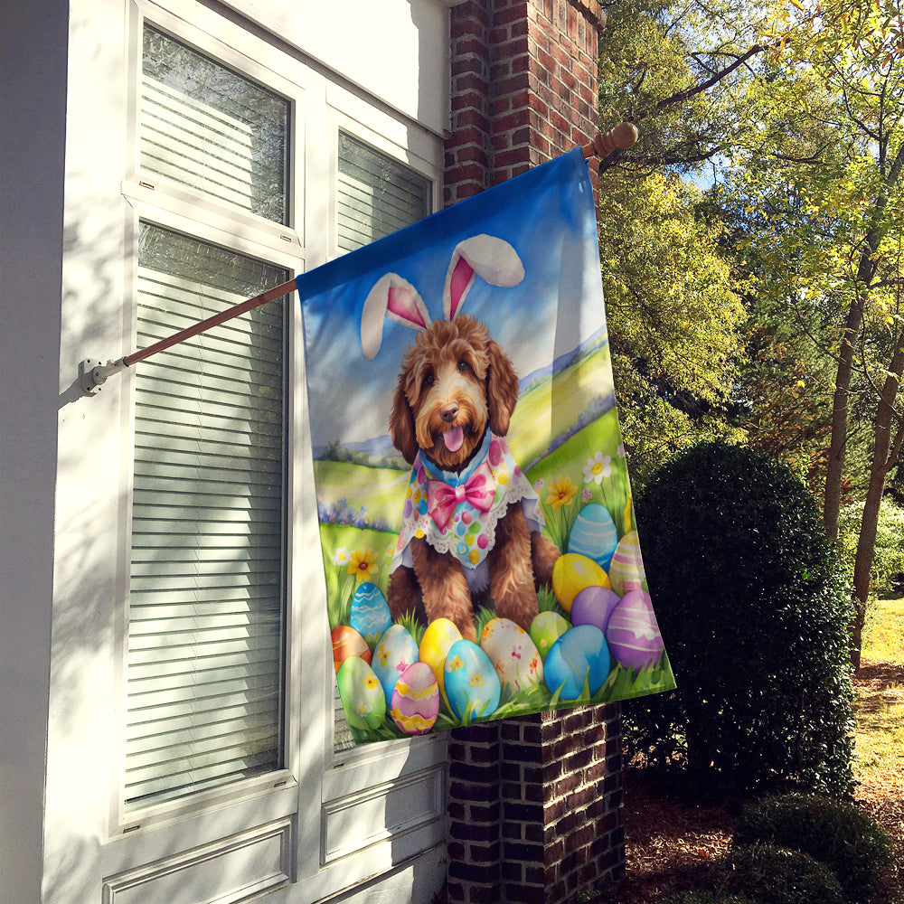 Labradoodle Easter Egg Hunt House Flag