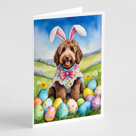 Buy this Labradoodle Easter Egg Hunt Greeting Cards Pack of 8