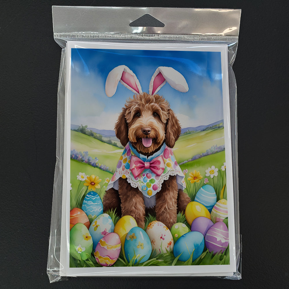 Labradoodle Easter Egg Hunt Greeting Cards Pack of 8