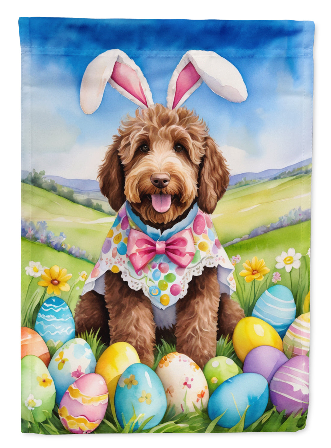 Buy this Labradoodle Easter Egg Hunt Garden Flag