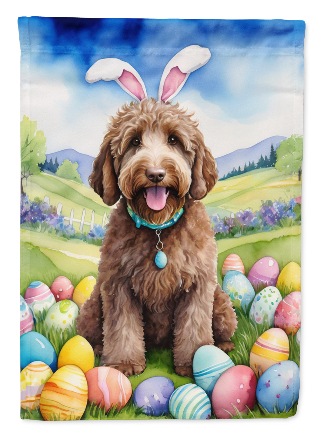 Buy this Labradoodle Easter Egg Hunt House Flag