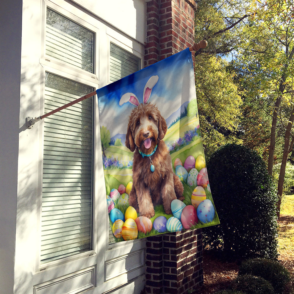 Labradoodle Easter Egg Hunt House Flag