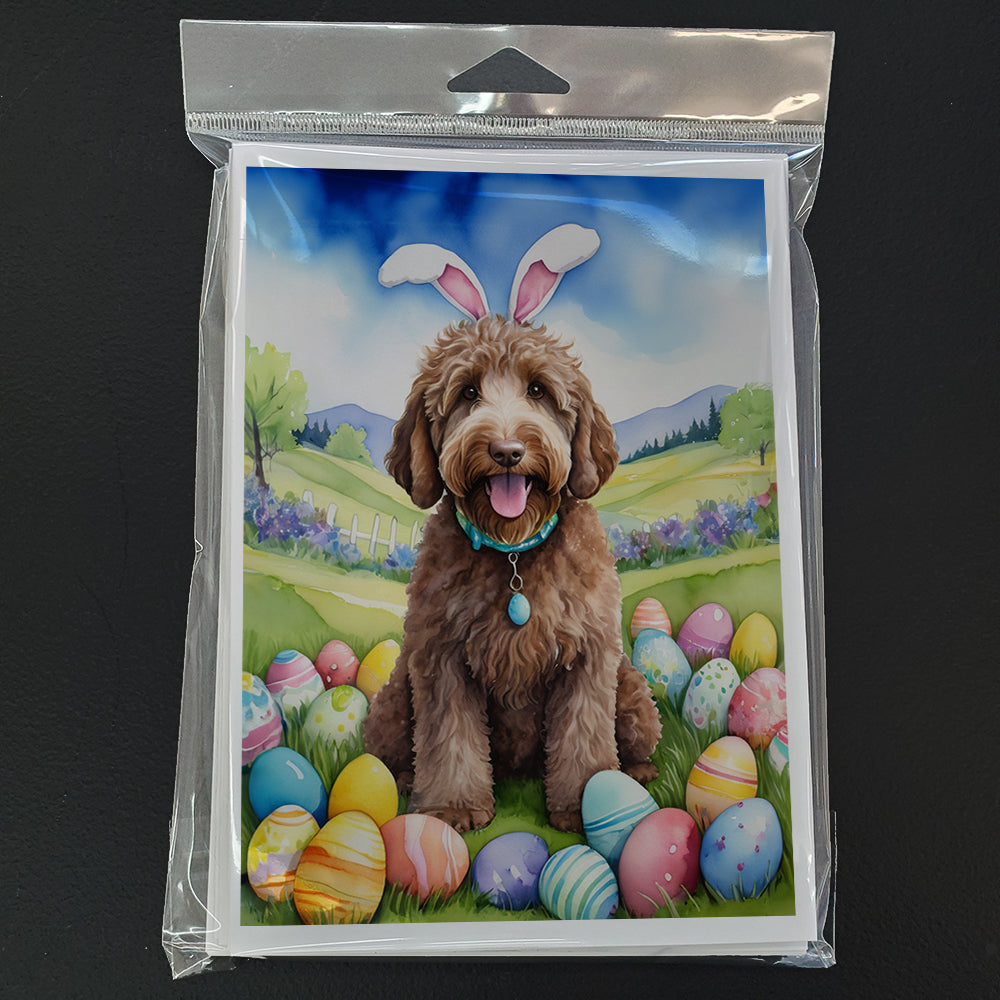 Labradoodle Easter Egg Hunt Greeting Cards Pack of 8