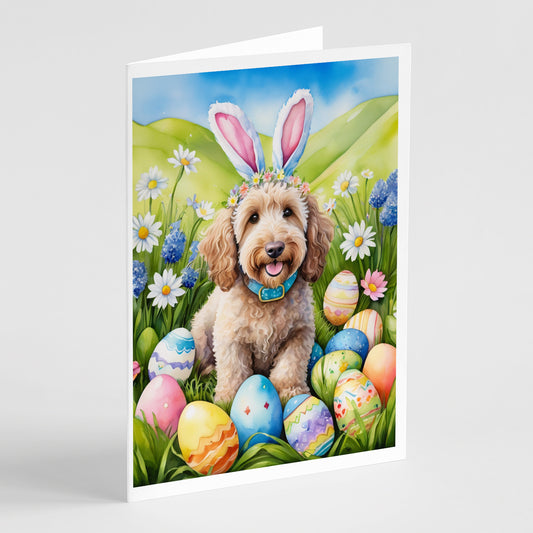 Buy this Labradoodle Easter Egg Hunt Greeting Cards Pack of 8