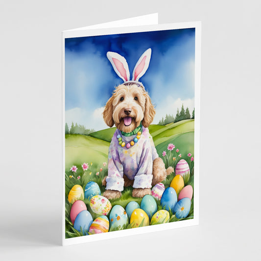 Buy this Labradoodle Easter Egg Hunt Greeting Cards Pack of 8