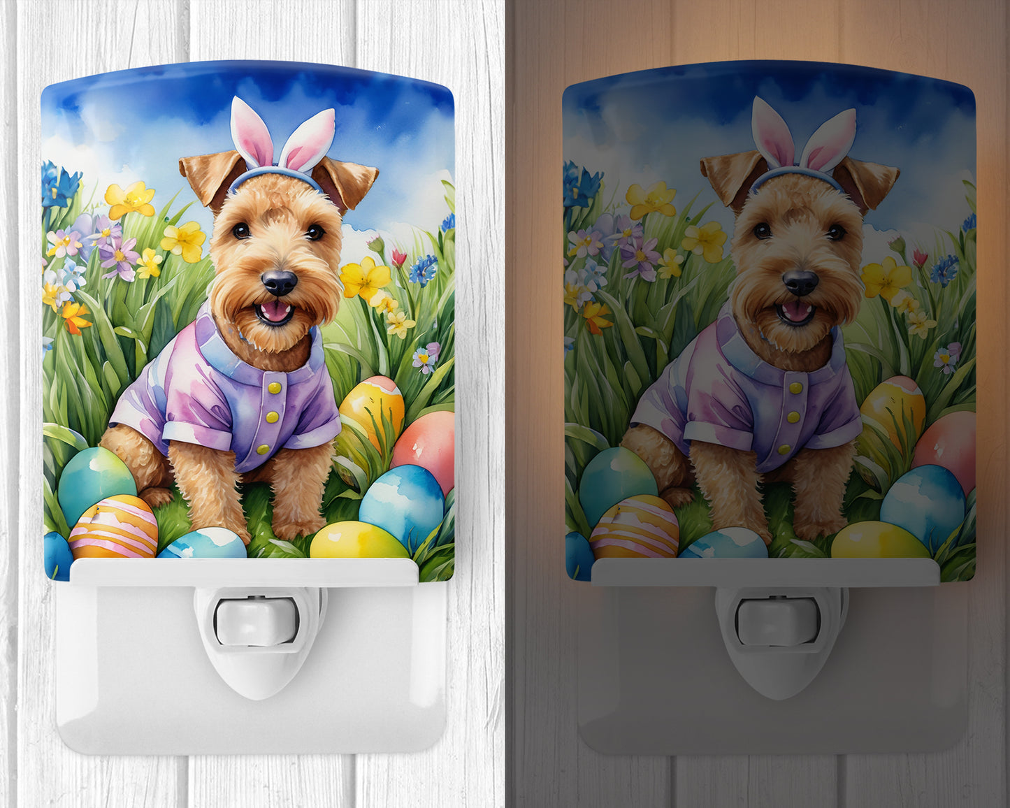 Lakeland Terrier Easter Egg Hunt Ceramic Night Light