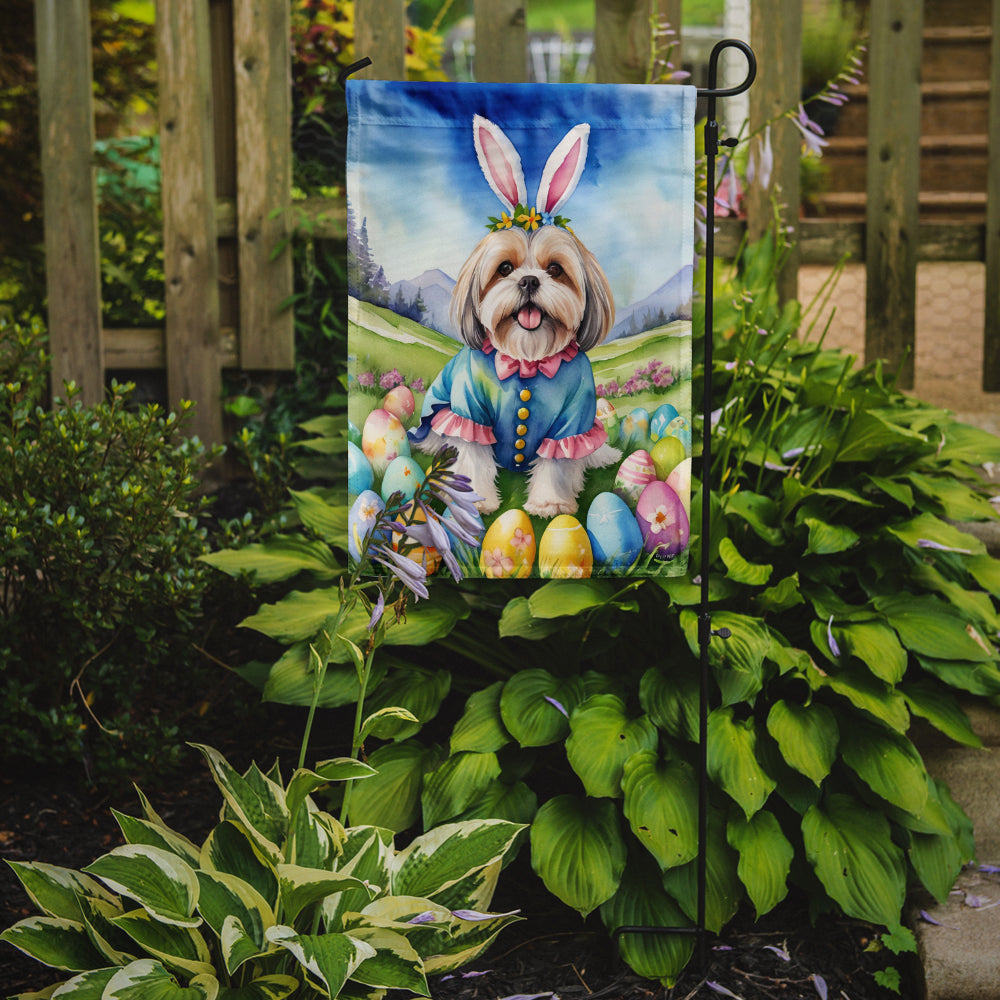 Lhasa Apso Easter Egg Hunt Garden Flag