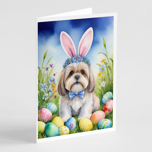 Buy this Lhasa Apso Easter Egg Hunt Greeting Cards Pack of 8