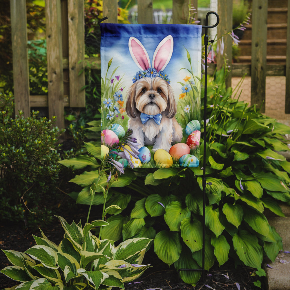 Lhasa Apso Easter Egg Hunt Garden Flag