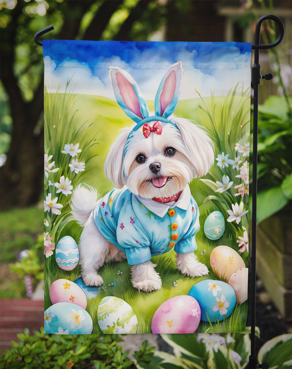 Maltese Easter Egg Hunt Garden Flag