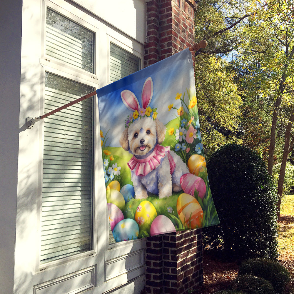 Maltipoo Easter Egg Hunt House Flag