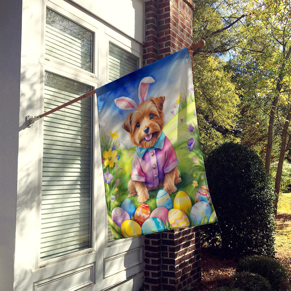 Norfolk Terrier Easter Egg Hunt House Flag