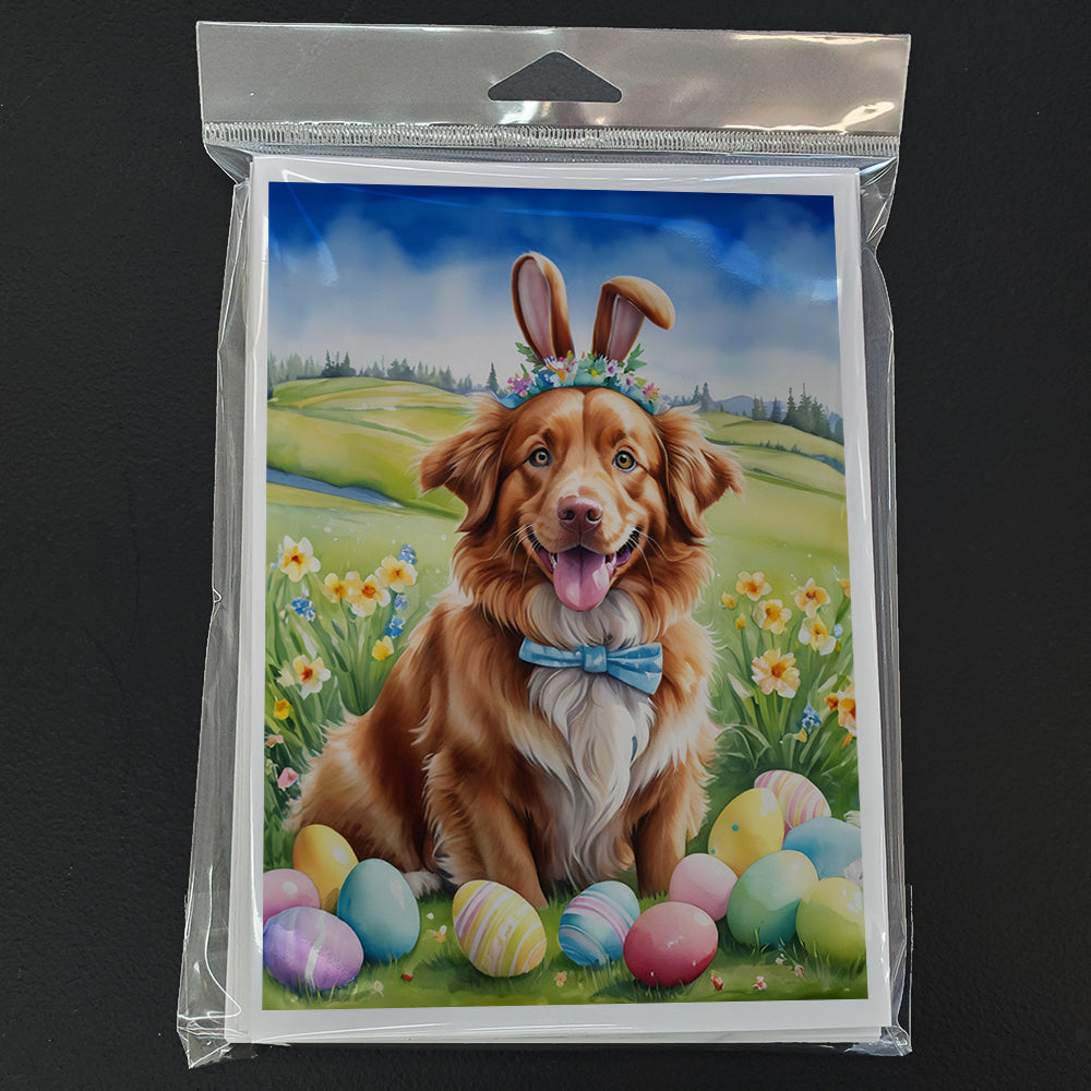 Nova Scotia Duck Tolling Retriever Easter Egg Hunt Greeting Cards Pack of 8