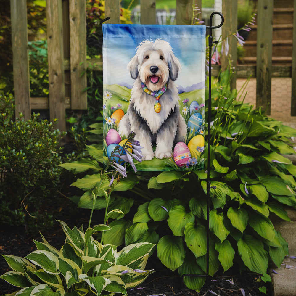 Old English Sheepdog Easter Egg Hunt Garden Flag