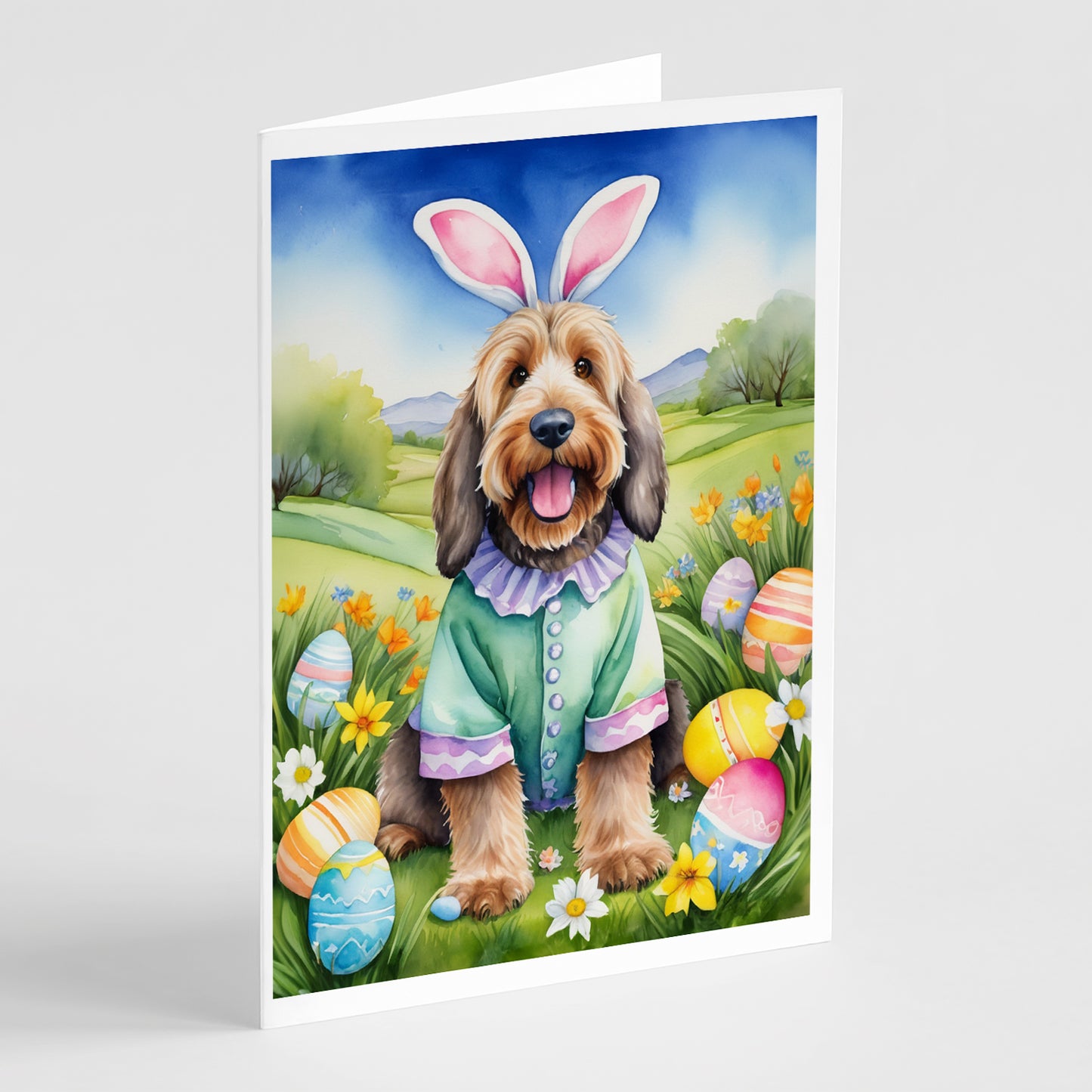 Buy this Otterhound Easter Egg Hunt Greeting Cards Pack of 8