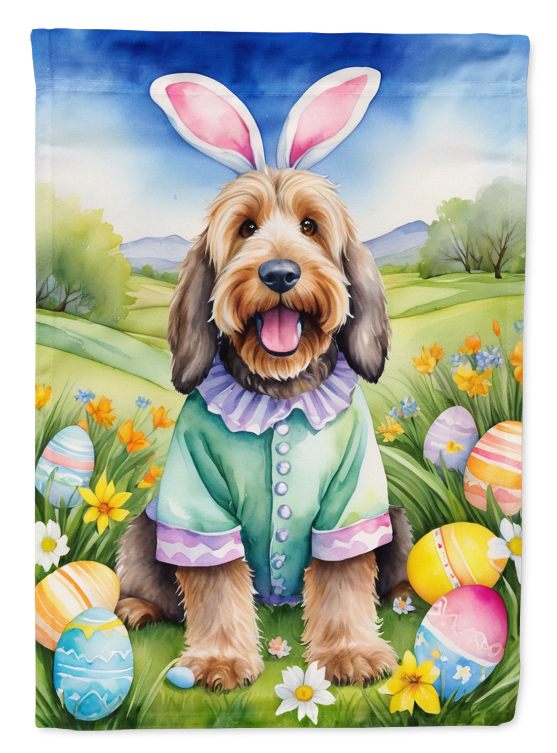 Buy this Otterhound Easter Egg Hunt Garden Flag