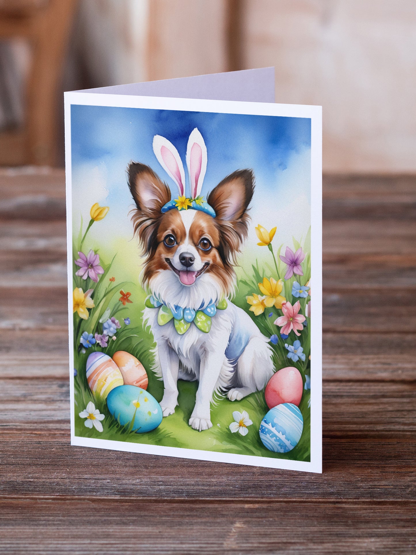 Papillon Easter Egg Hunt Greeting Cards Pack of 8