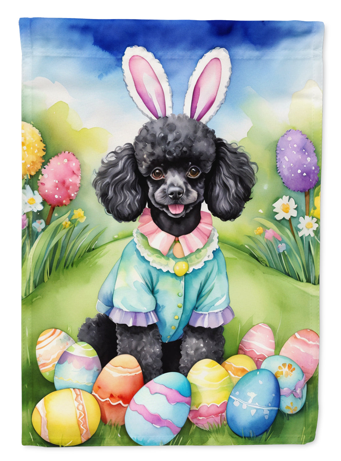 Buy this Black Poodle Easter Egg Hunt House Flag