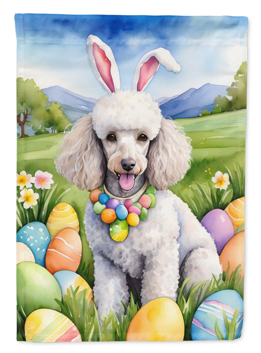 Buy this White Poodle Easter Egg Hunt House Flag