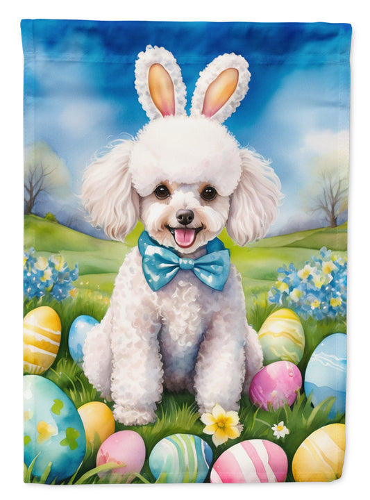 Buy this White Poodle Easter Egg Hunt House Flag