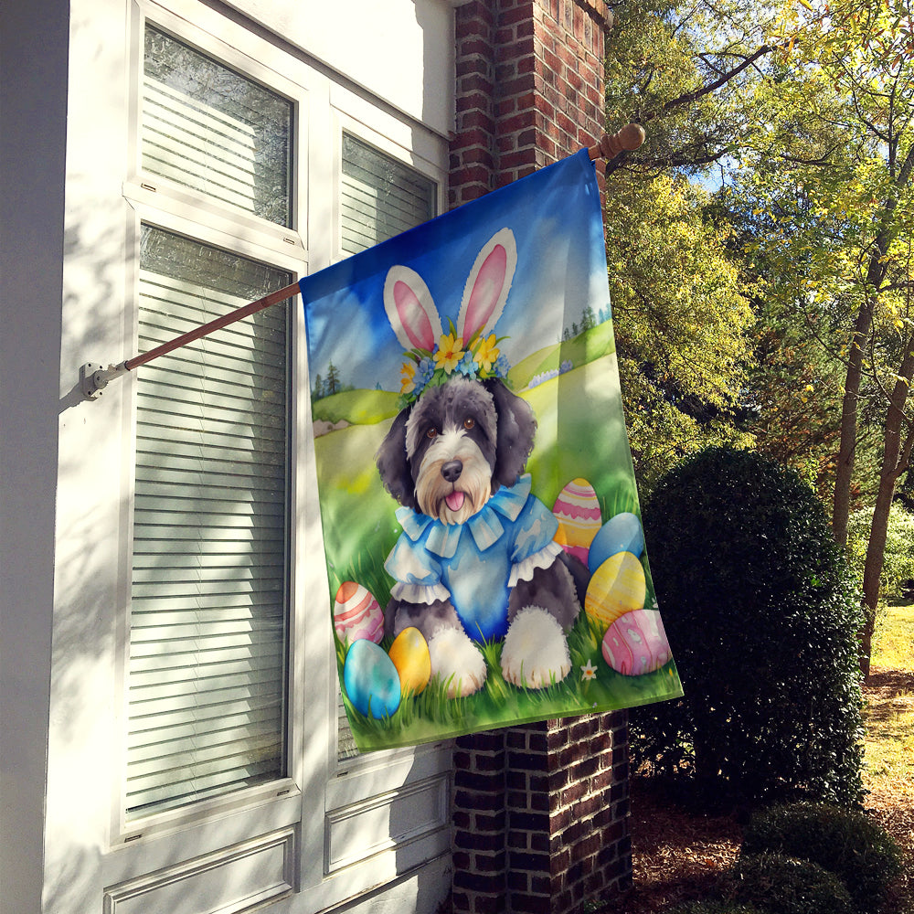 Portuguese Water Dog Easter Egg Hunt House Flag
