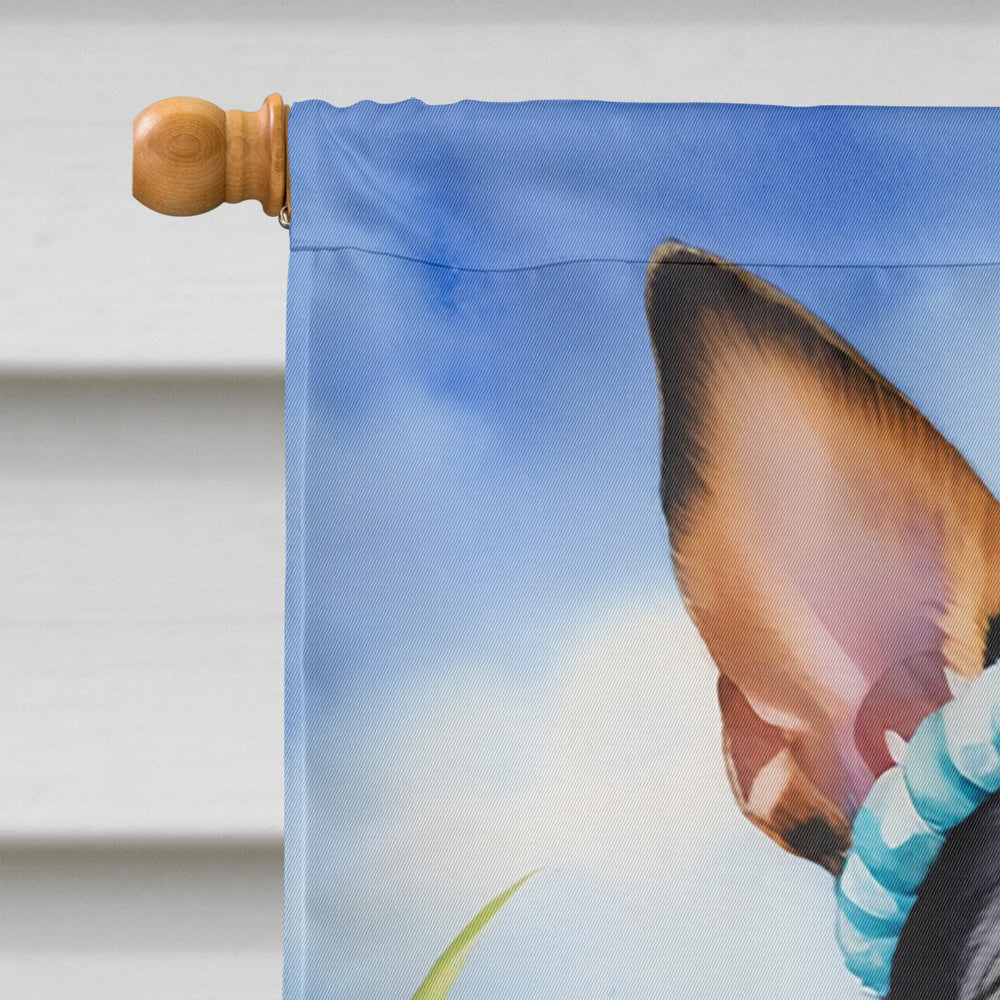 Rat Terrier Easter Egg Hunt House Flag