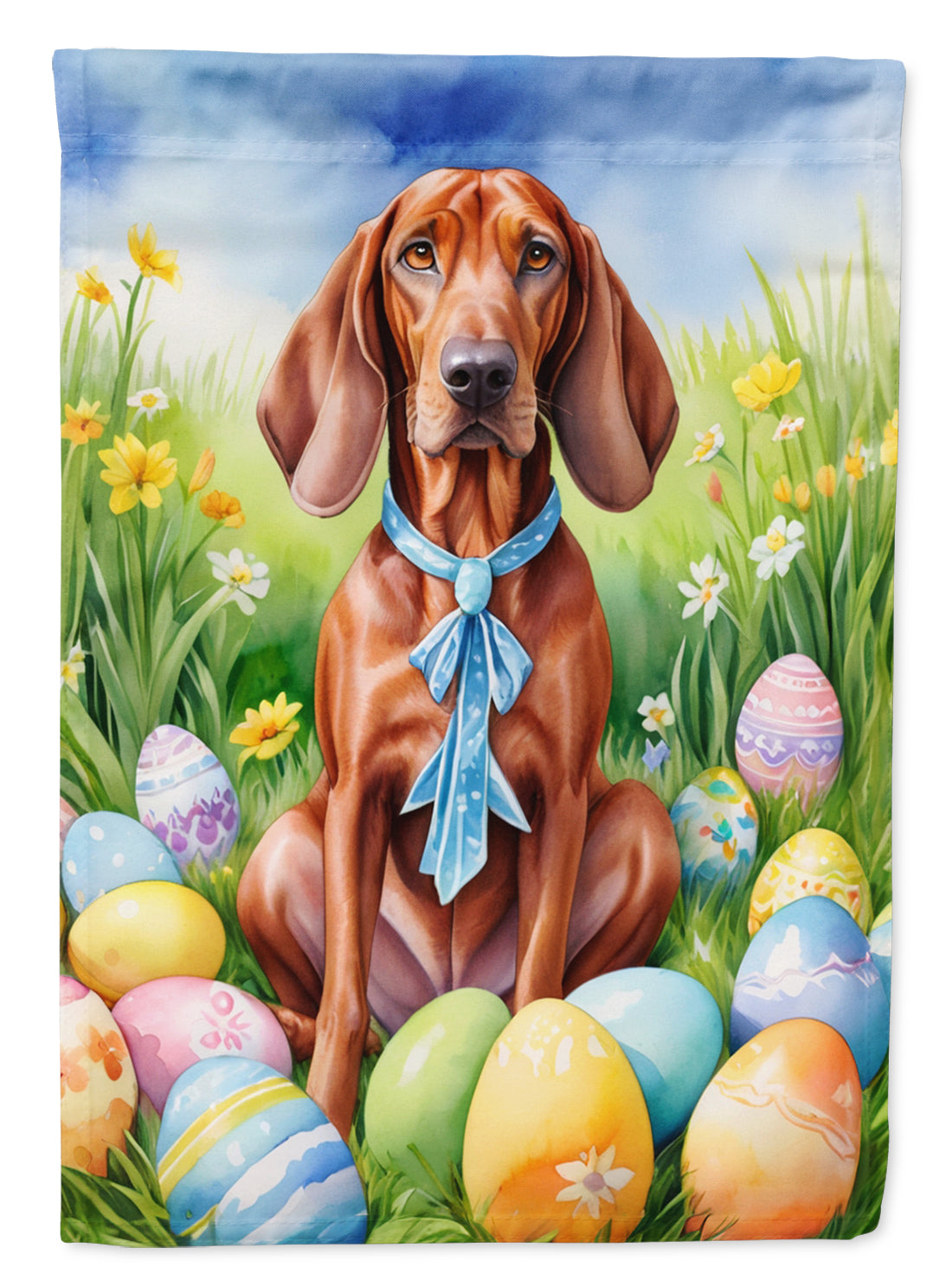 Buy this Redbone Coonhound Easter Egg Hunt House Flag