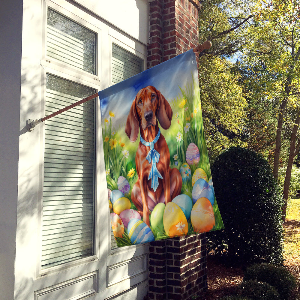 Redbone Coonhound Easter Egg Hunt House Flag