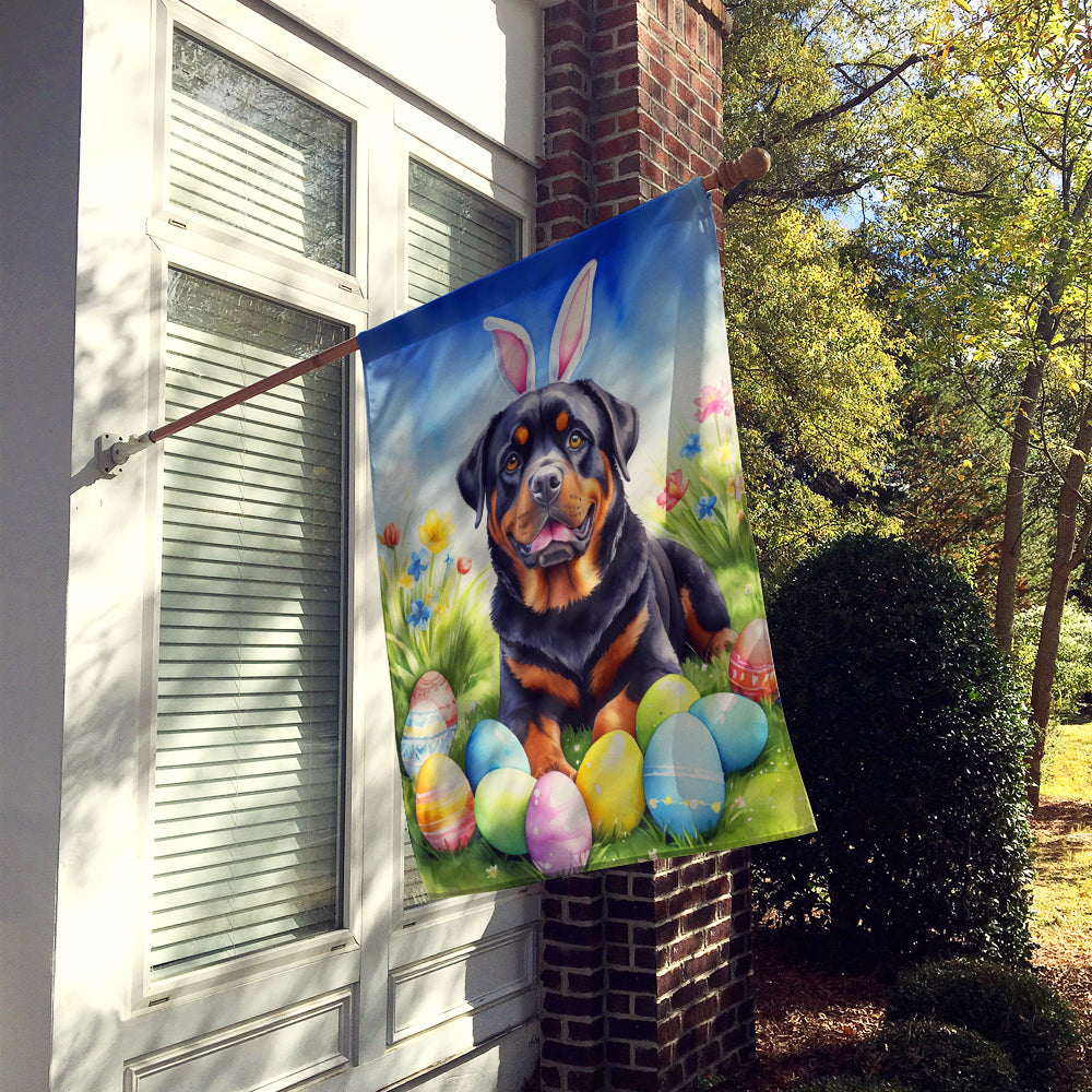 Rottweiler Easter Egg Hunt House Flag