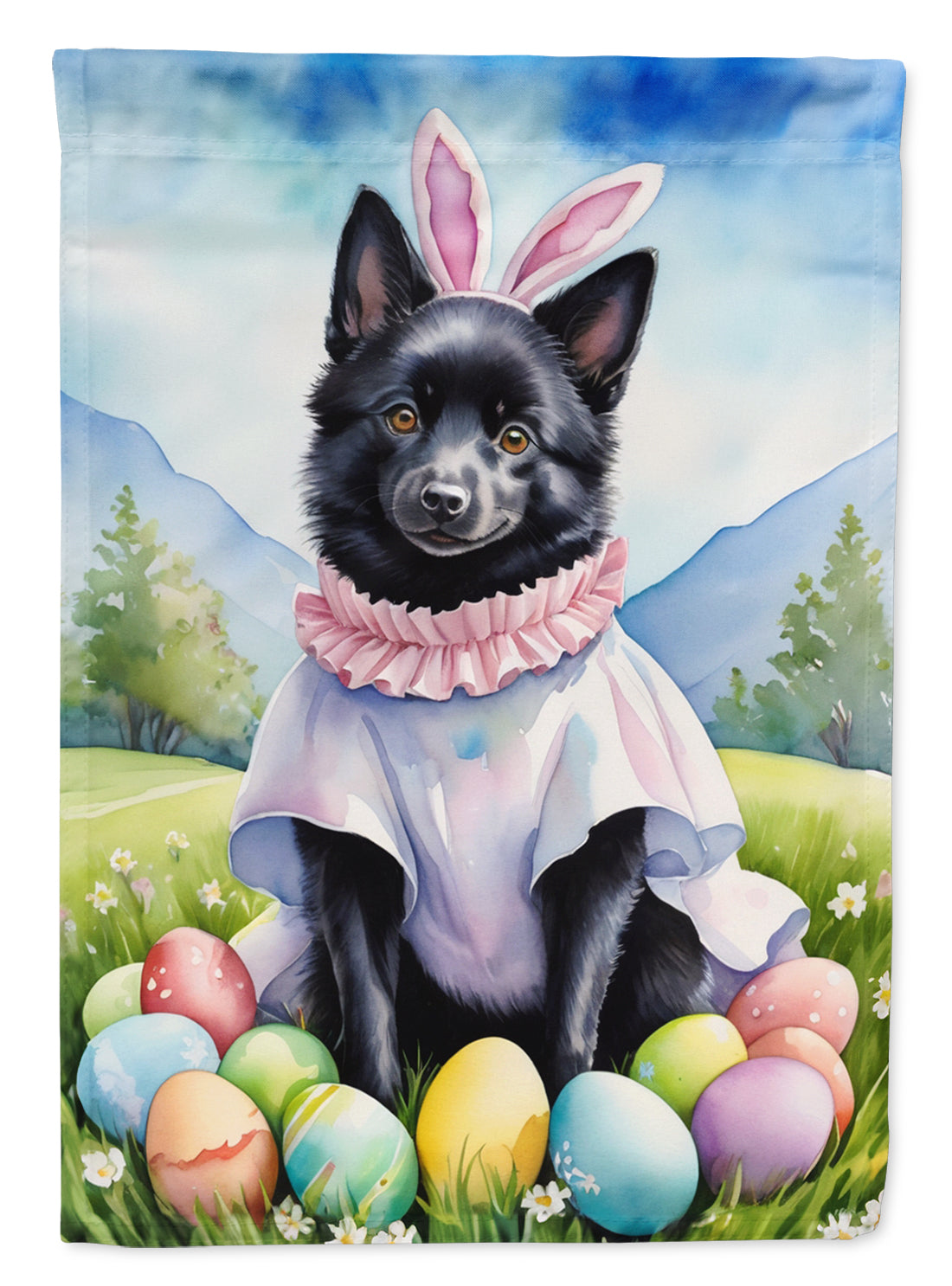 Buy this Schipperke Easter Egg Hunt House Flag