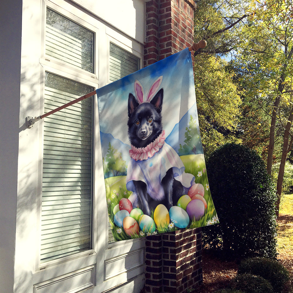 Schipperke Easter Egg Hunt House Flag