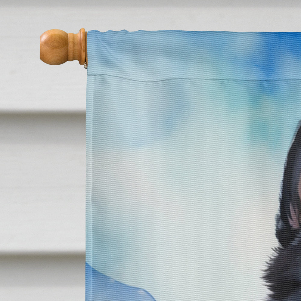 Schipperke Easter Egg Hunt House Flag