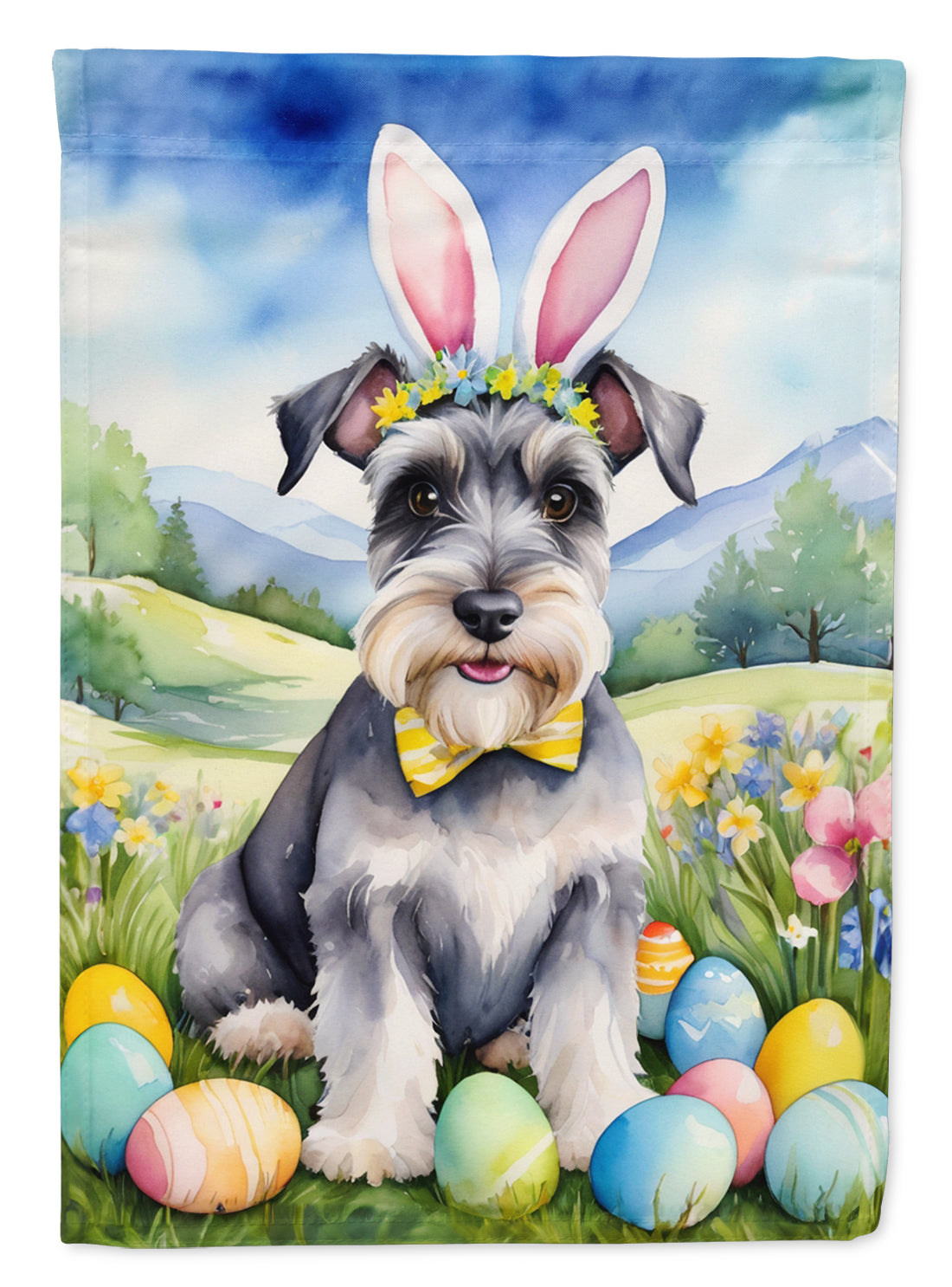 Buy this Schnauzer Easter Egg Hunt House Flag