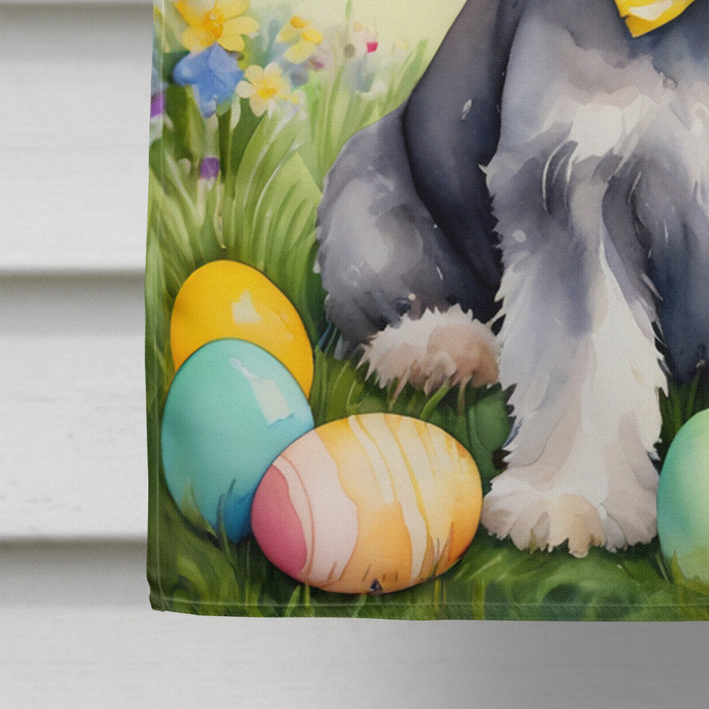 Schnauzer Easter Egg Hunt House Flag