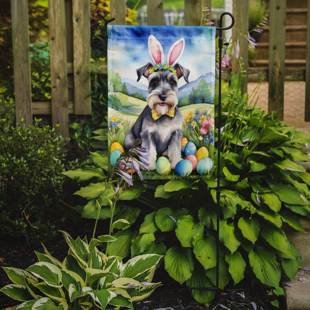 Schnauzer Easter Egg Hunt Garden Flag