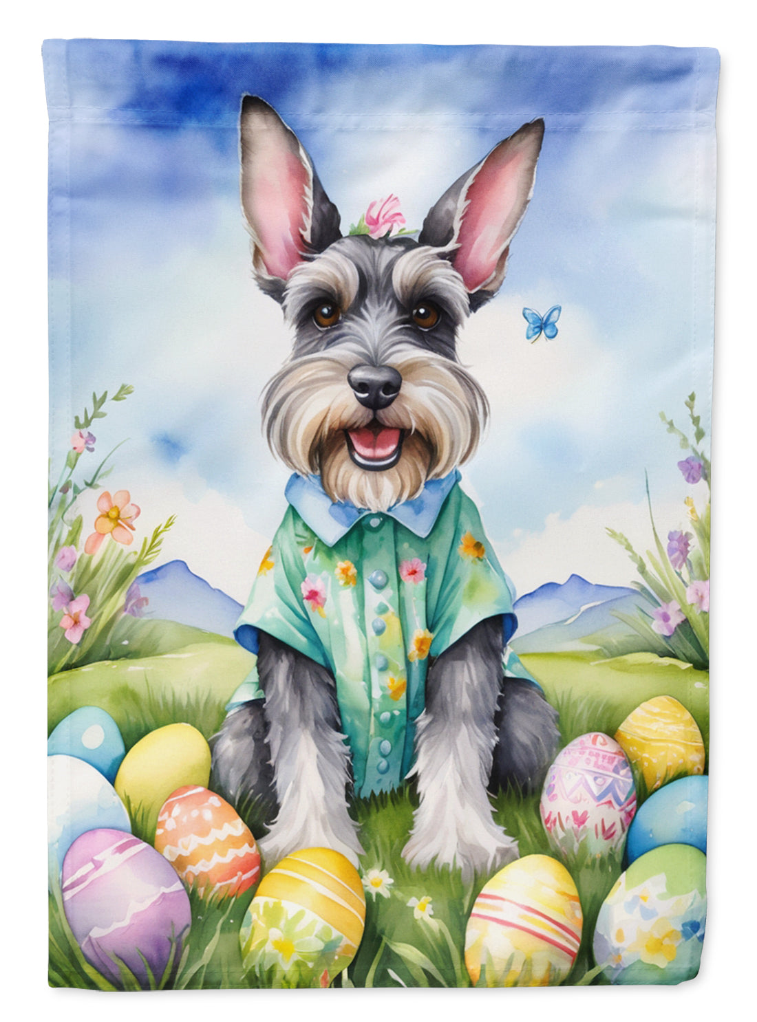 Buy this Schnauzer Easter Egg Hunt Garden Flag