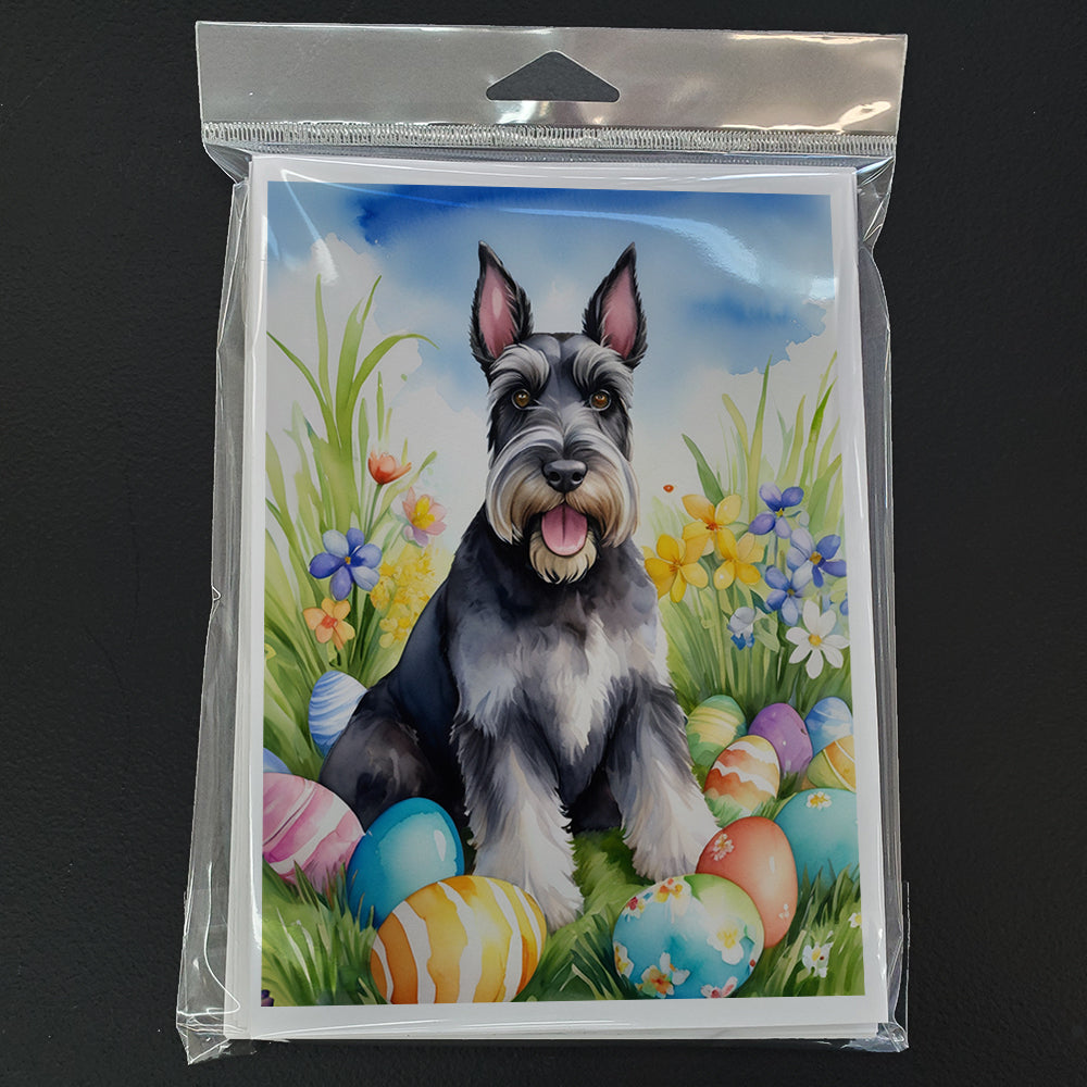 Schnauzer Easter Egg Hunt Greeting Cards Pack of 8