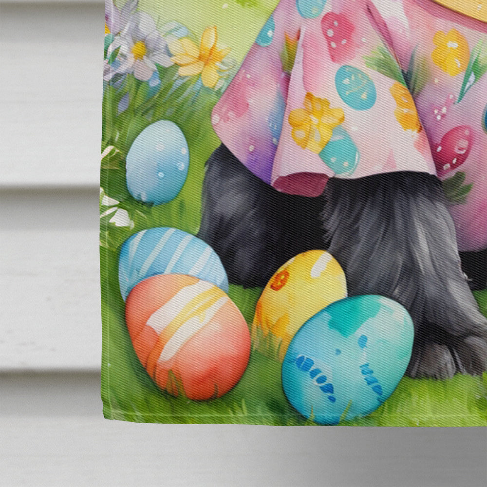 Schnauzer Easter Egg Hunt House Flag