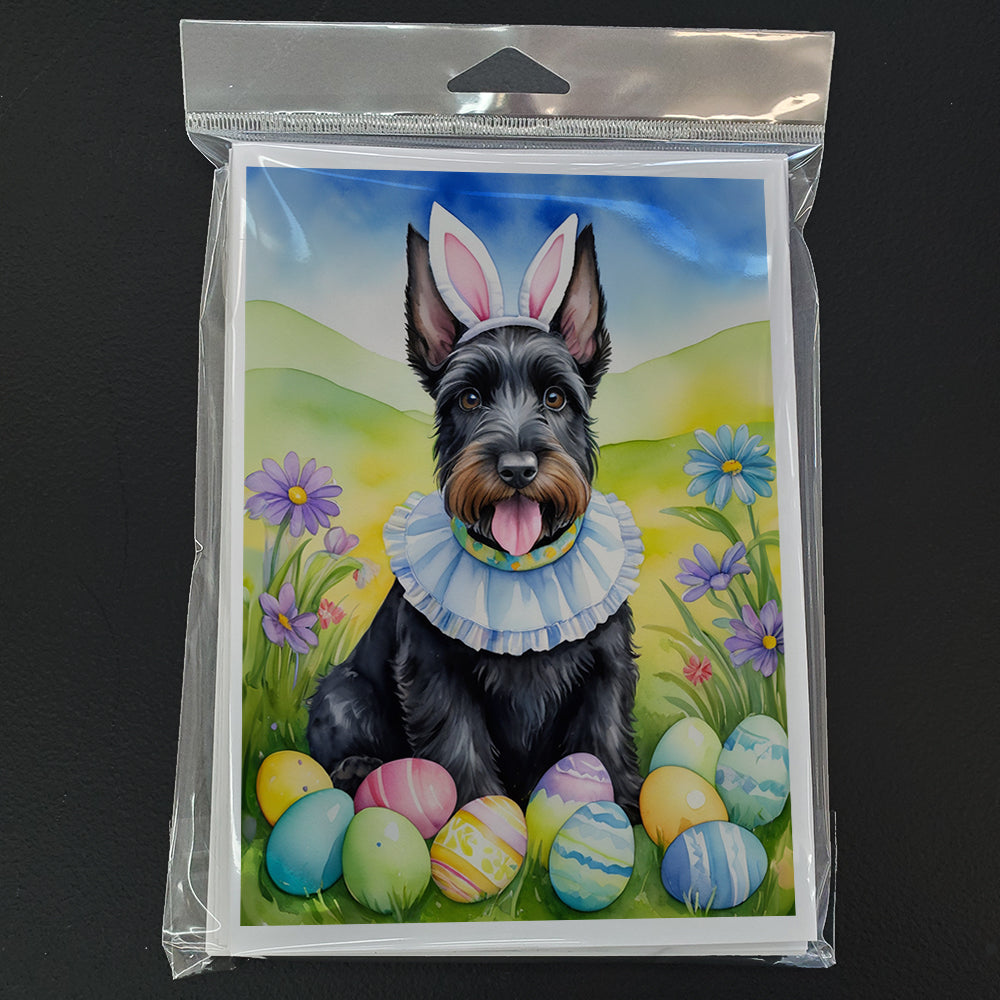 Scottish Terrier Easter Egg Hunt Greeting Cards Pack of 8