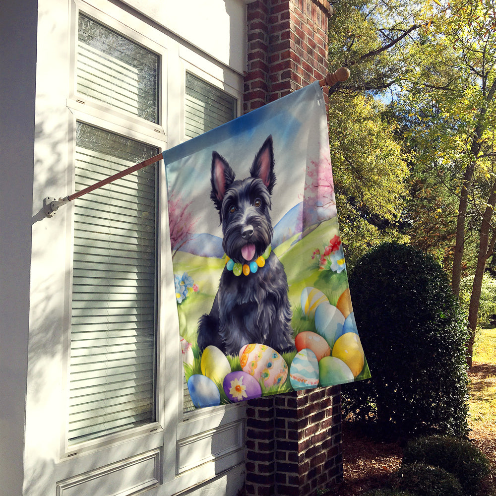 Scottish Terrier Easter Egg Hunt House Flag