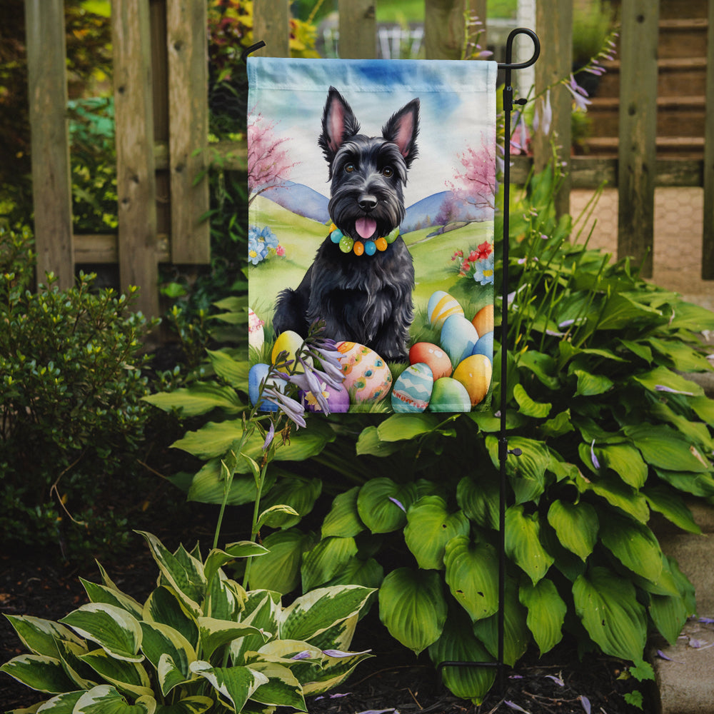 Scottish Terrier Easter Egg Hunt Garden Flag