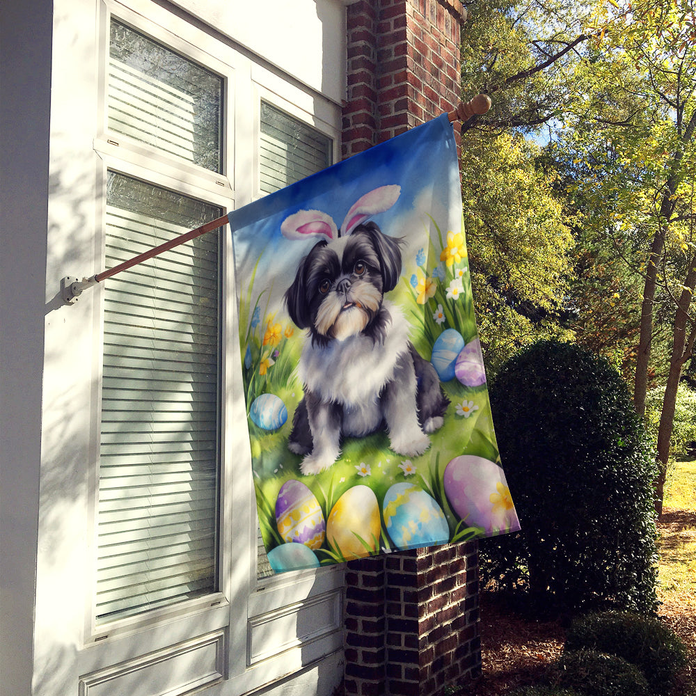 Shih Tzu Easter Egg Hunt House Flag