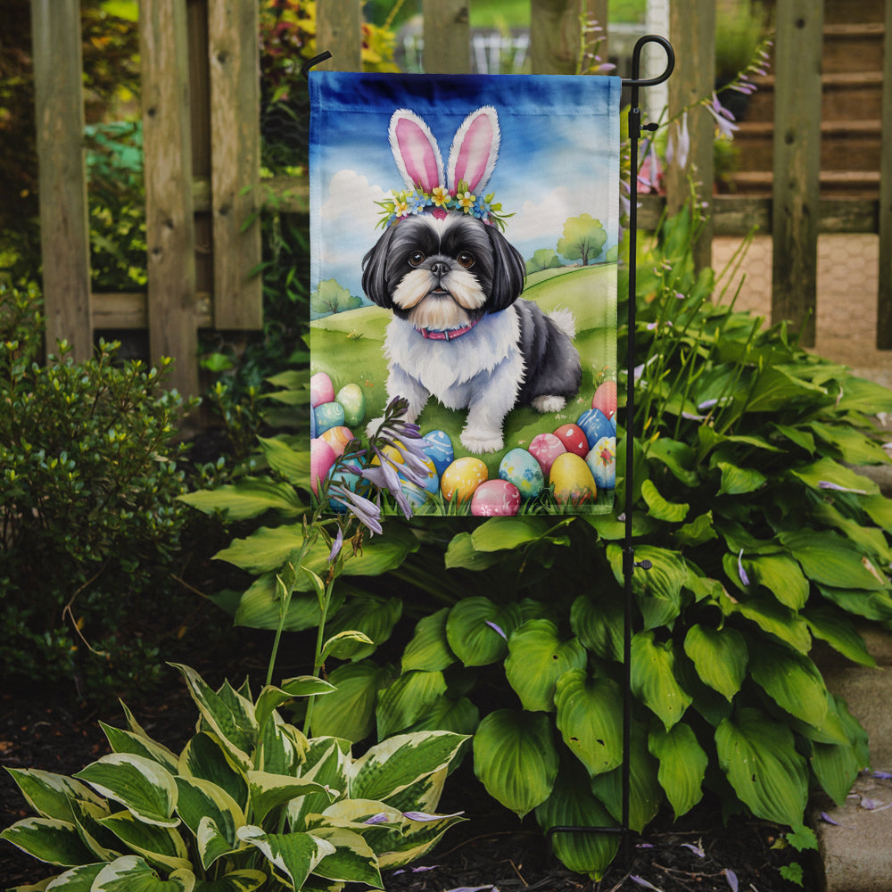 Shih Tzu Easter Egg Hunt Garden Flag